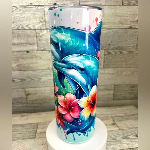 Handmade Other - Dolphin Lover 20oz Stainless Tumbler